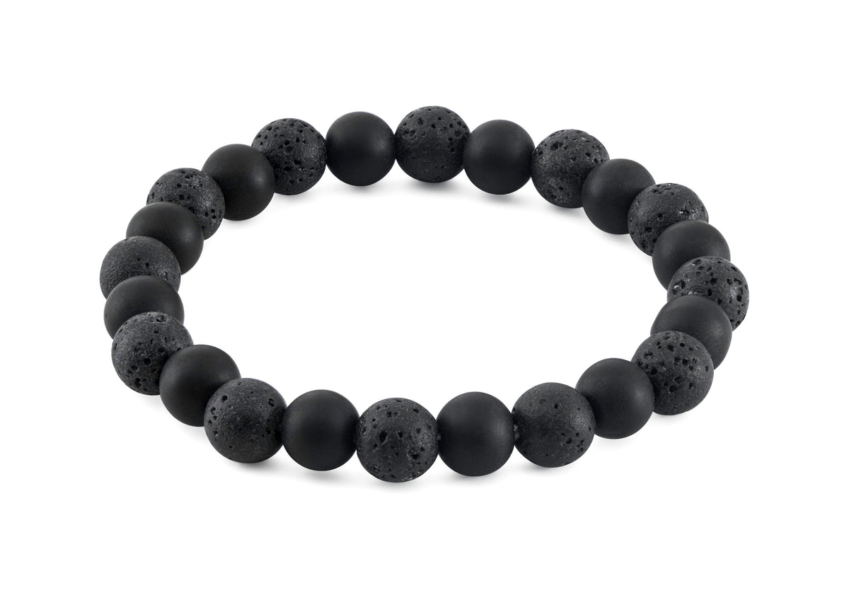 Lava Stone & Onyx Energy Bracelet