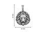 Mufasa Pendant In Oxidised Silver By Orionz Jewels