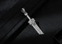 Narsil Sword Oxidised Pendant For Men In Silver By Orionz Jewels