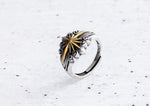 North Star Mens Oxidised Silver Ring By Orionz Jewels