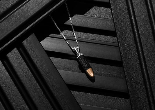 Obsidian Bullet Pendant For Men By Orionz Jewels