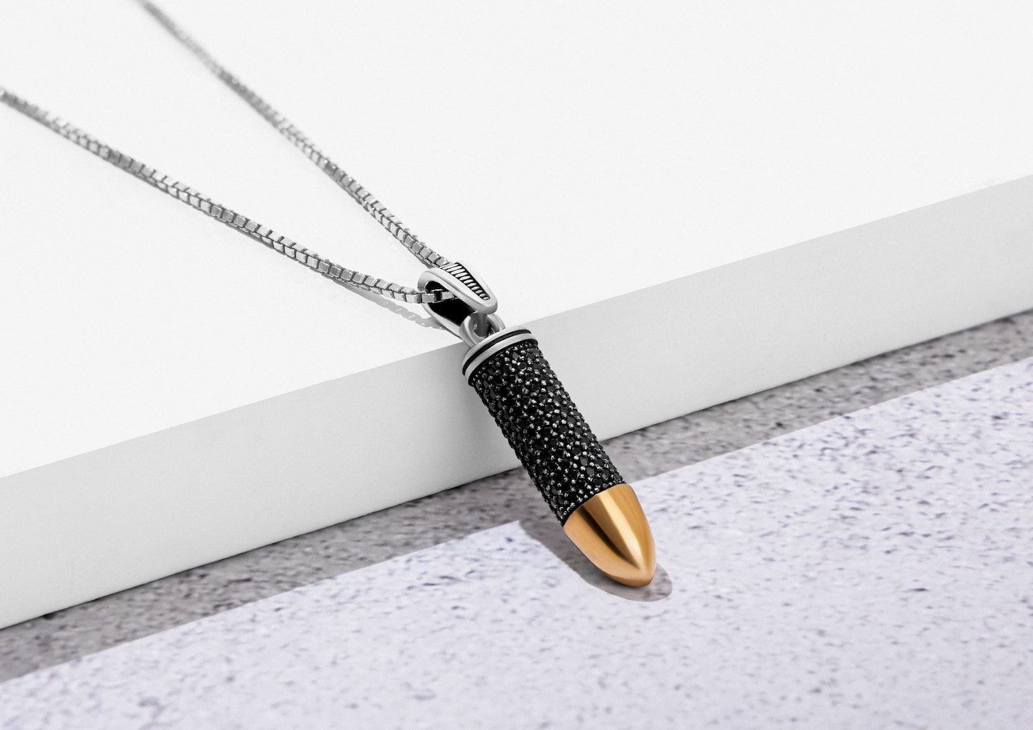 Obsidian Bullet Pendant For Men By Orionz Jewels