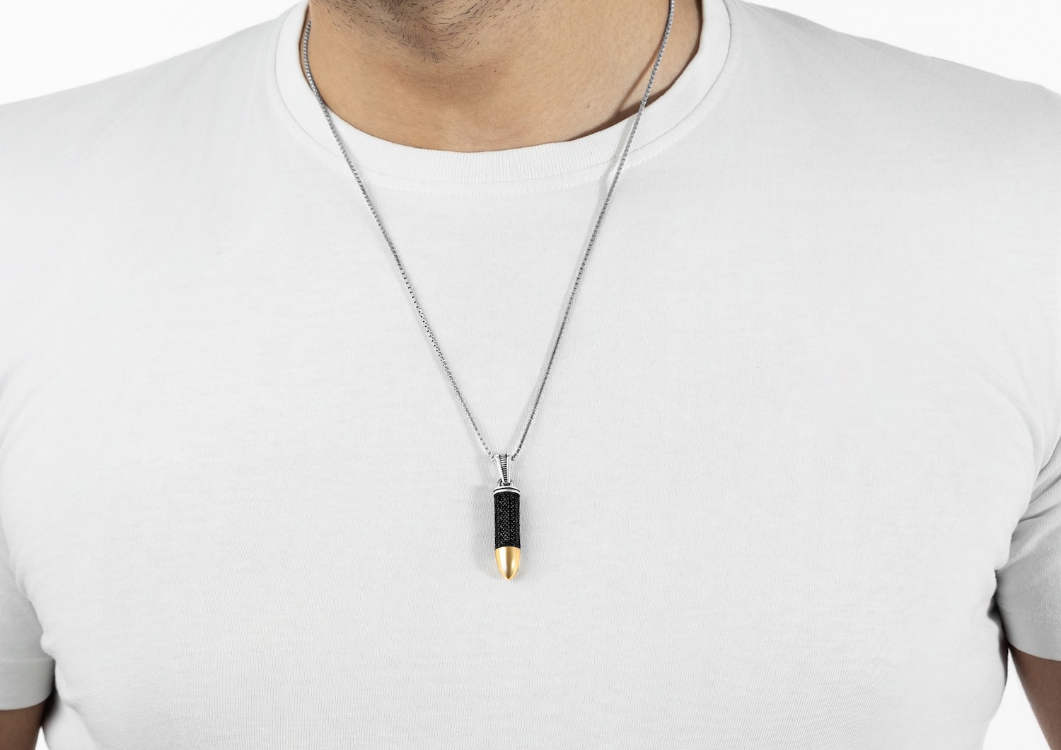 Obsidian Bullet Pendant For Men By Orionz Jewels