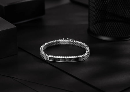 Obsidian Link Bracelet For Men By Orionz Jewels