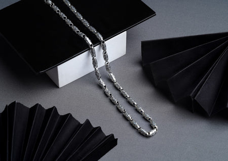 Om Mani Barrel Link Chain For Men By Orionz Jewels