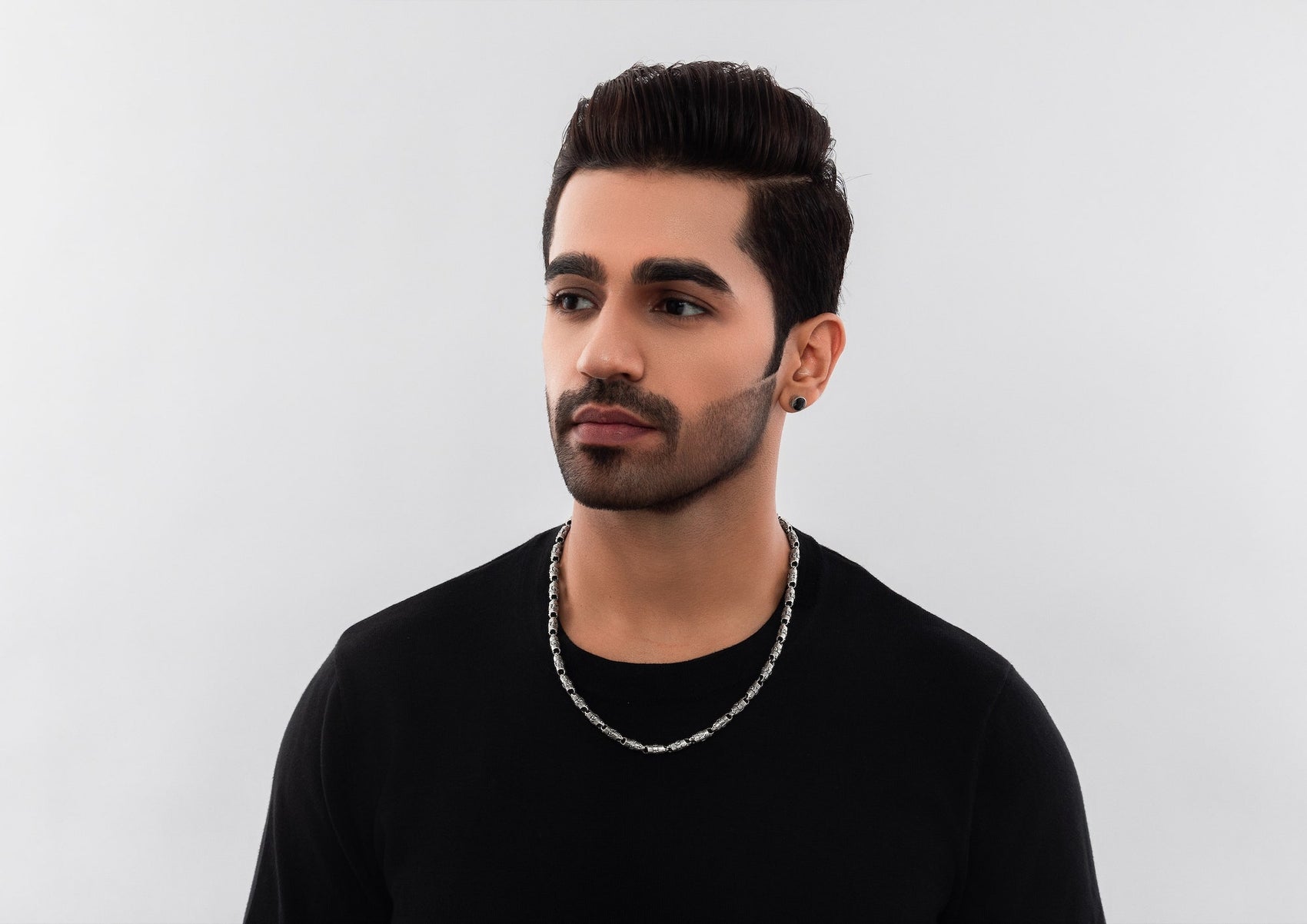 Om Mani Barrel Link Chain For Men By Orionz Jewels