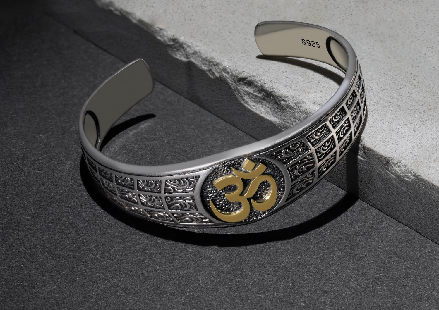 Om Wrist Cuff Kada For Men By Orionz Jewels