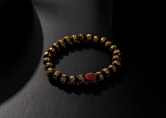 Onyx Rudraksha Protection Bracelet
