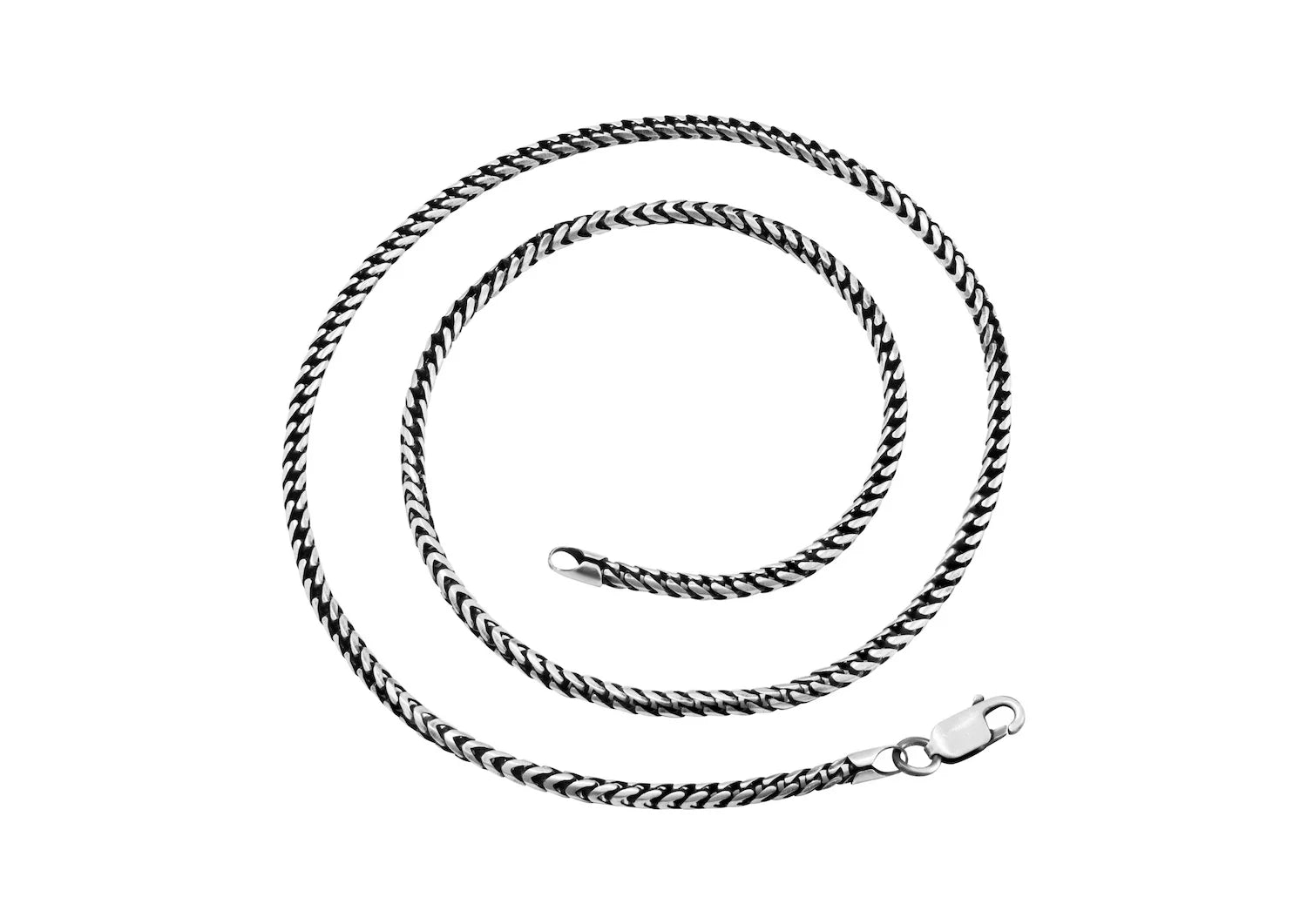 Oxidised Herringbone Chain For Men By Orionz Jewels