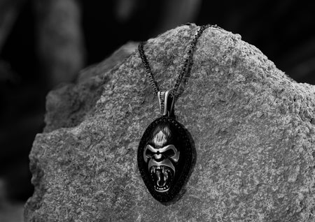 Oxidised King Kong Pendant By Orionz Jewels