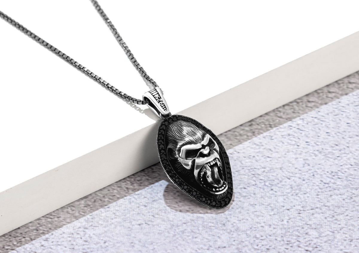Oxidised King Kong Pendant By Orionz Jewels