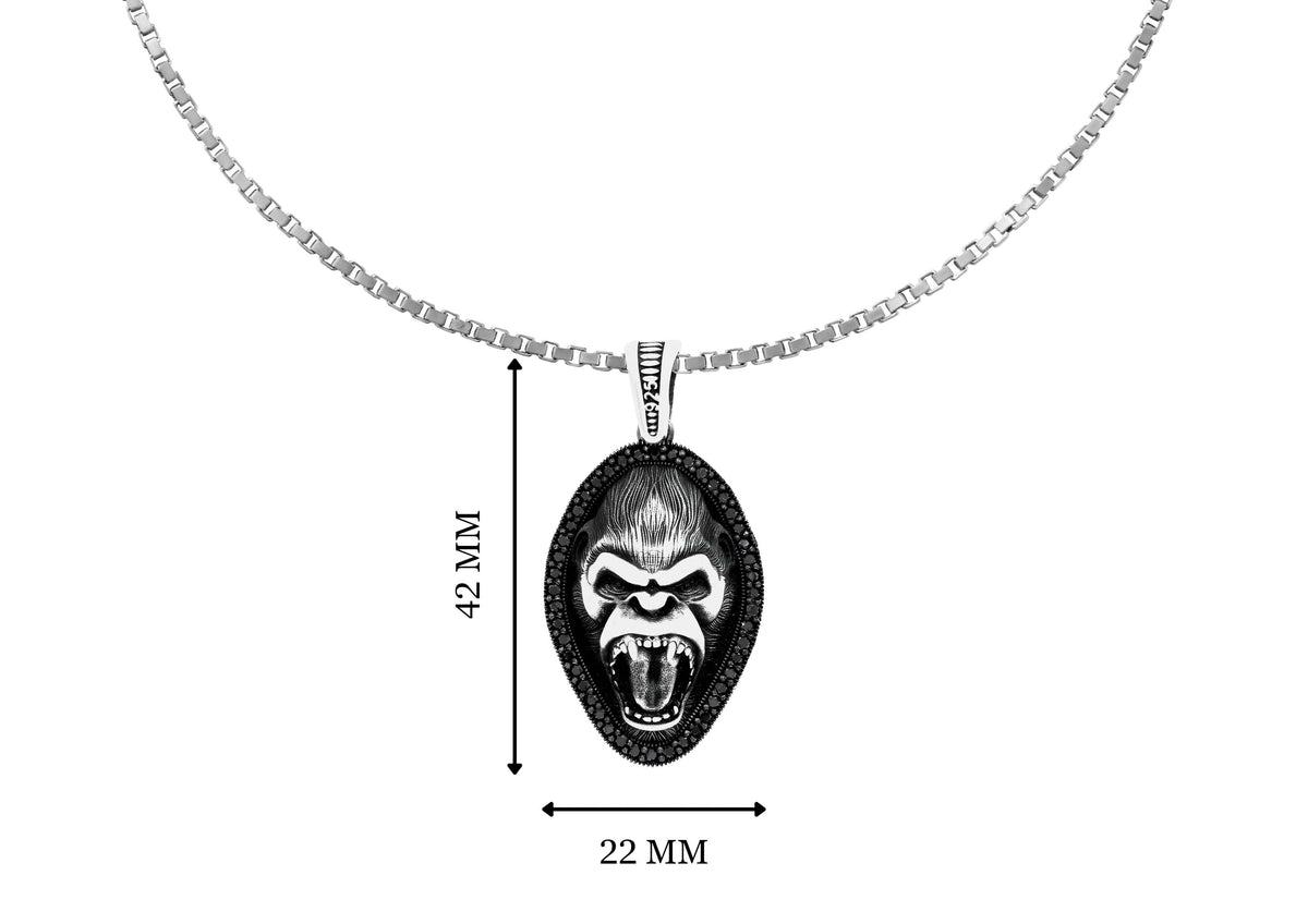 Oxidised King Kong Pendant By Orionz Jewels