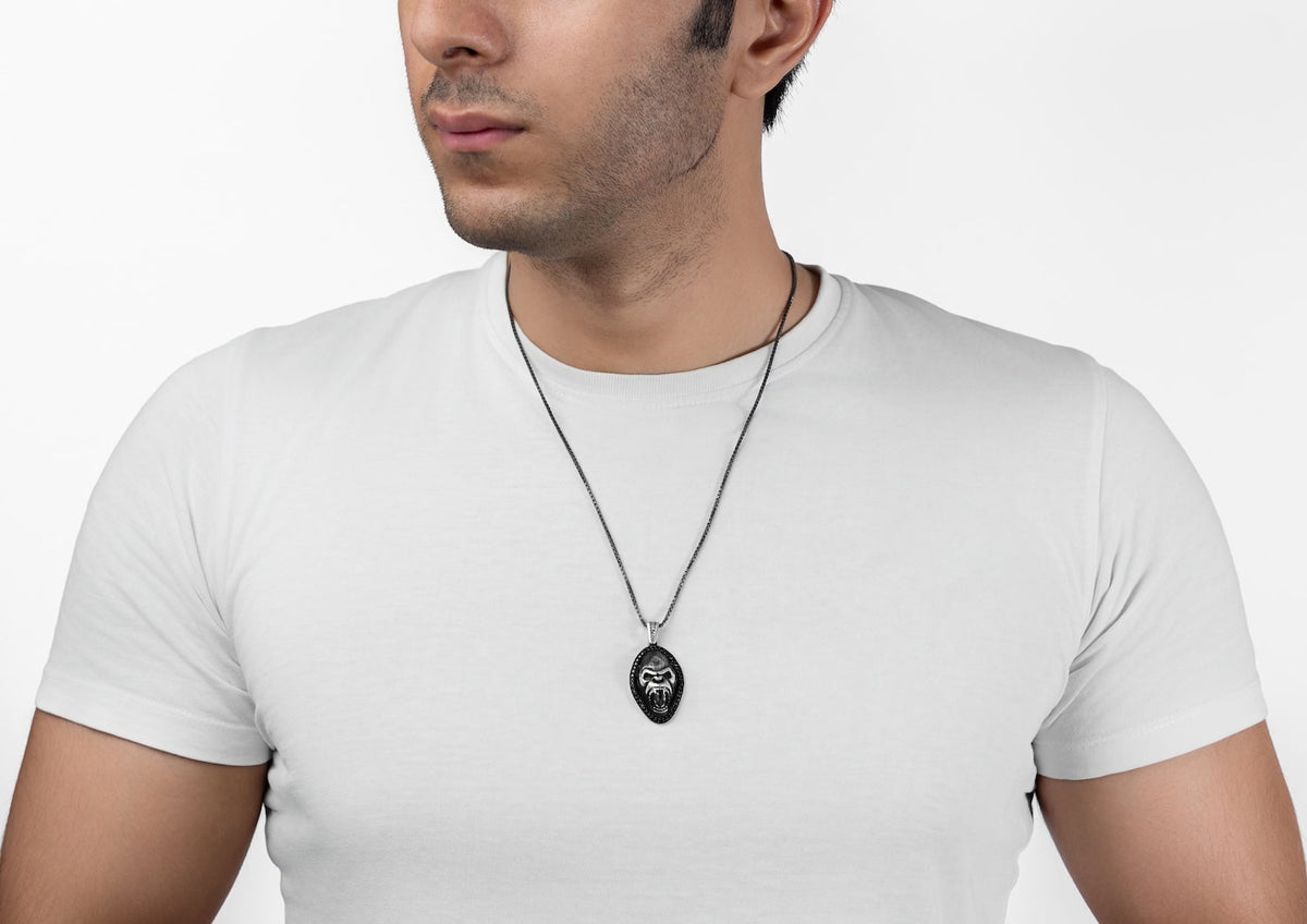 Oxidised King Kong Pendant By Orionz Jewels