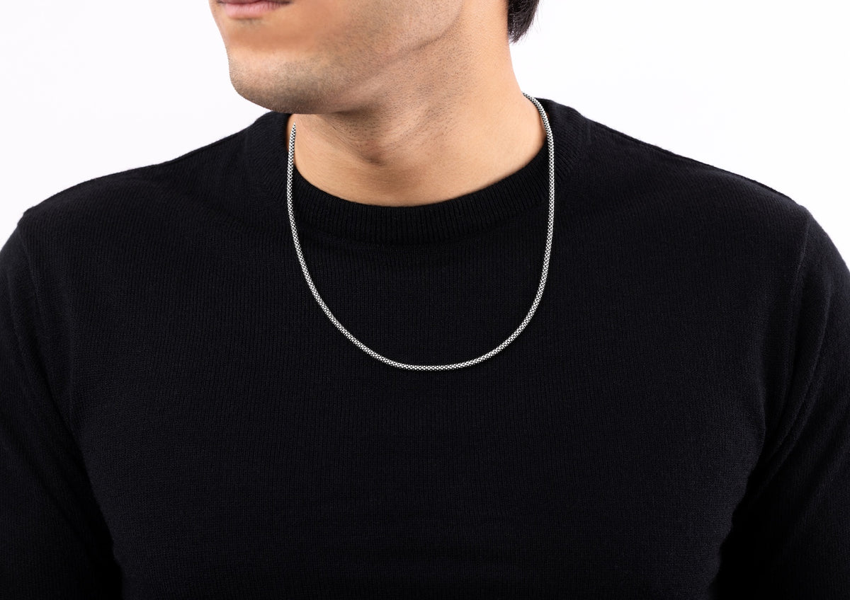 Popcorn Textured Chain For Men By Orionz Jewels