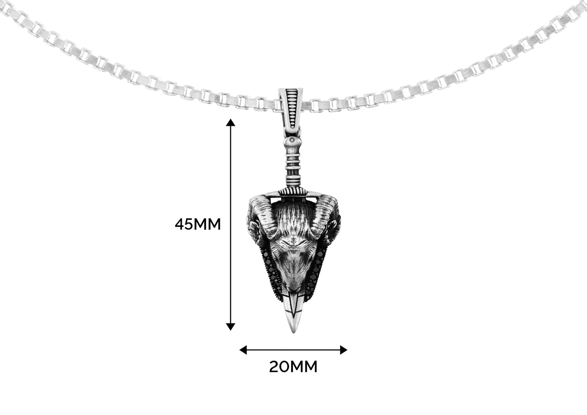 Ram's Head Warrior Silver Pendant And Locket For Men By Orionz Jewels