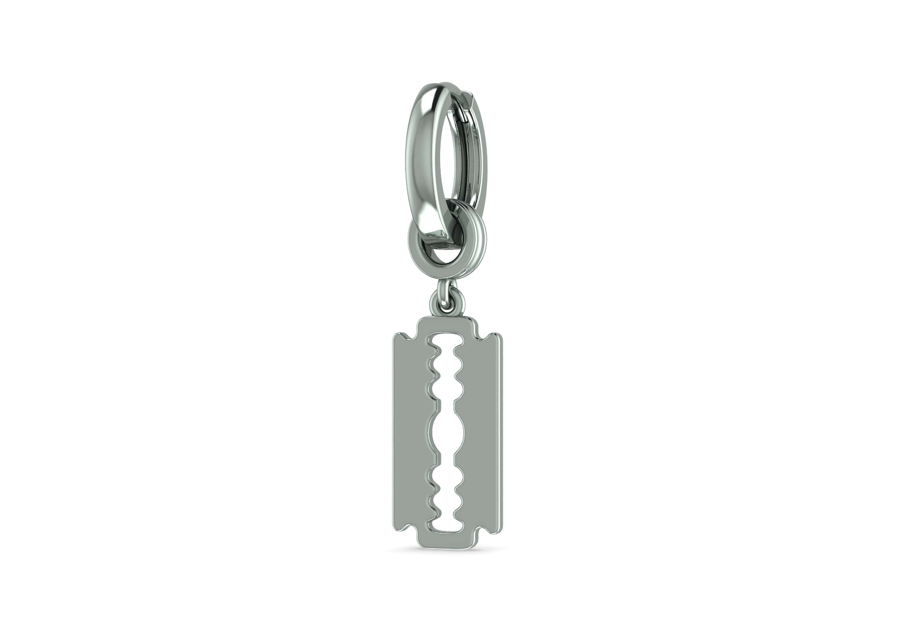 Razor Blade Drop Earring For Men By Orionz Jewels