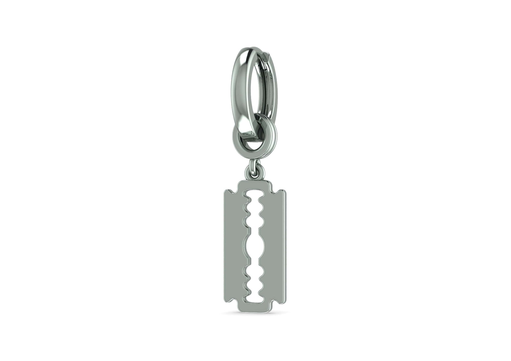 Razor Blade Drop Earring For Men By Orionz Jewels