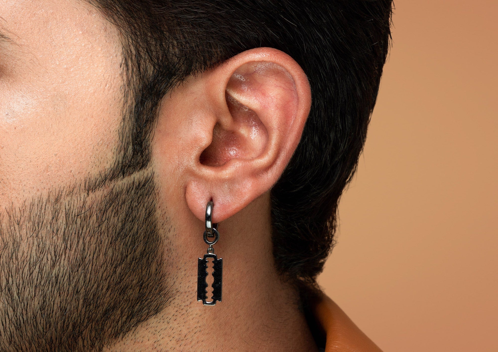 Razor Blade Drop Earring For Men By Orionz Jewels