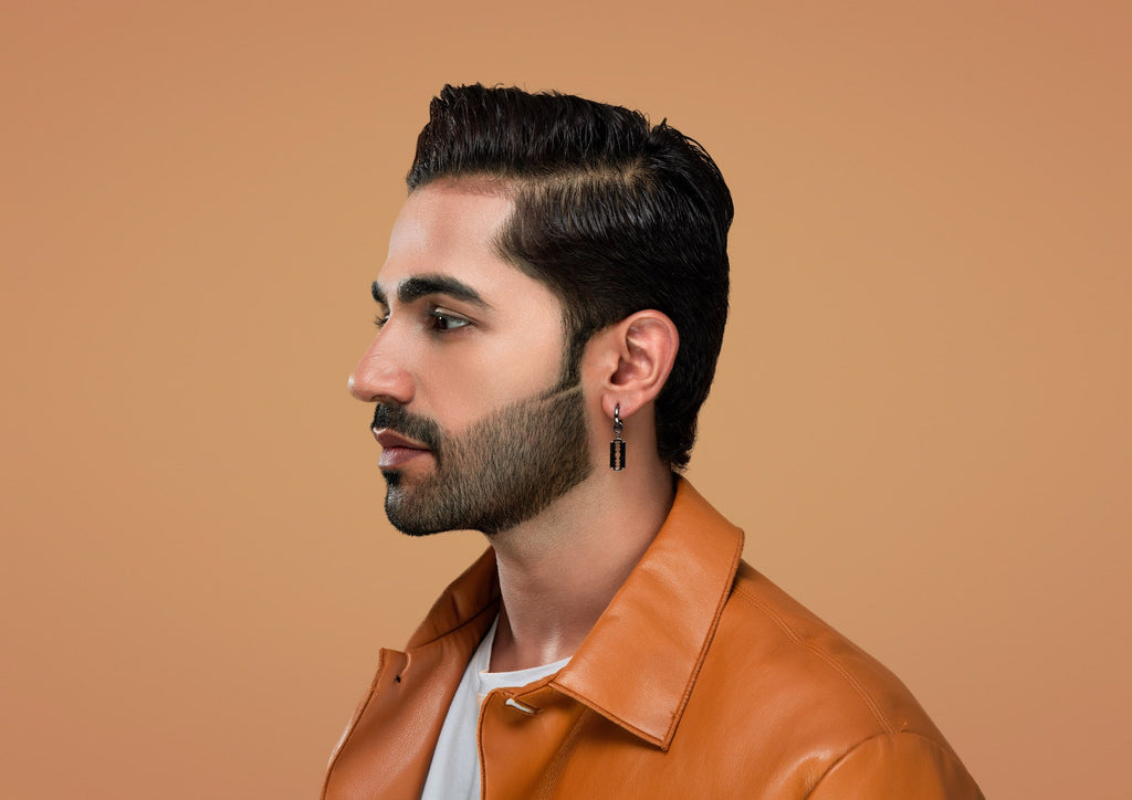 Razor Blade Drop Earring For Men By Orionz Jewels