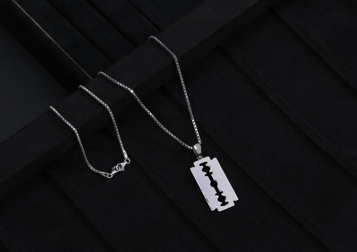 Razor Blade Pendant For Men By Orionz Jewels