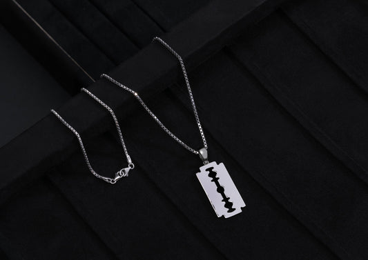 Razor Blade Pendant For Men By Orionz Jewels