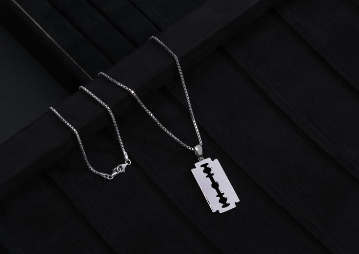 Razor Blade Pendant For Men By Orionz Jewels