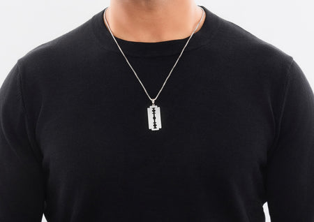 Razor Blade Pendant For Men By Orionz Jewels