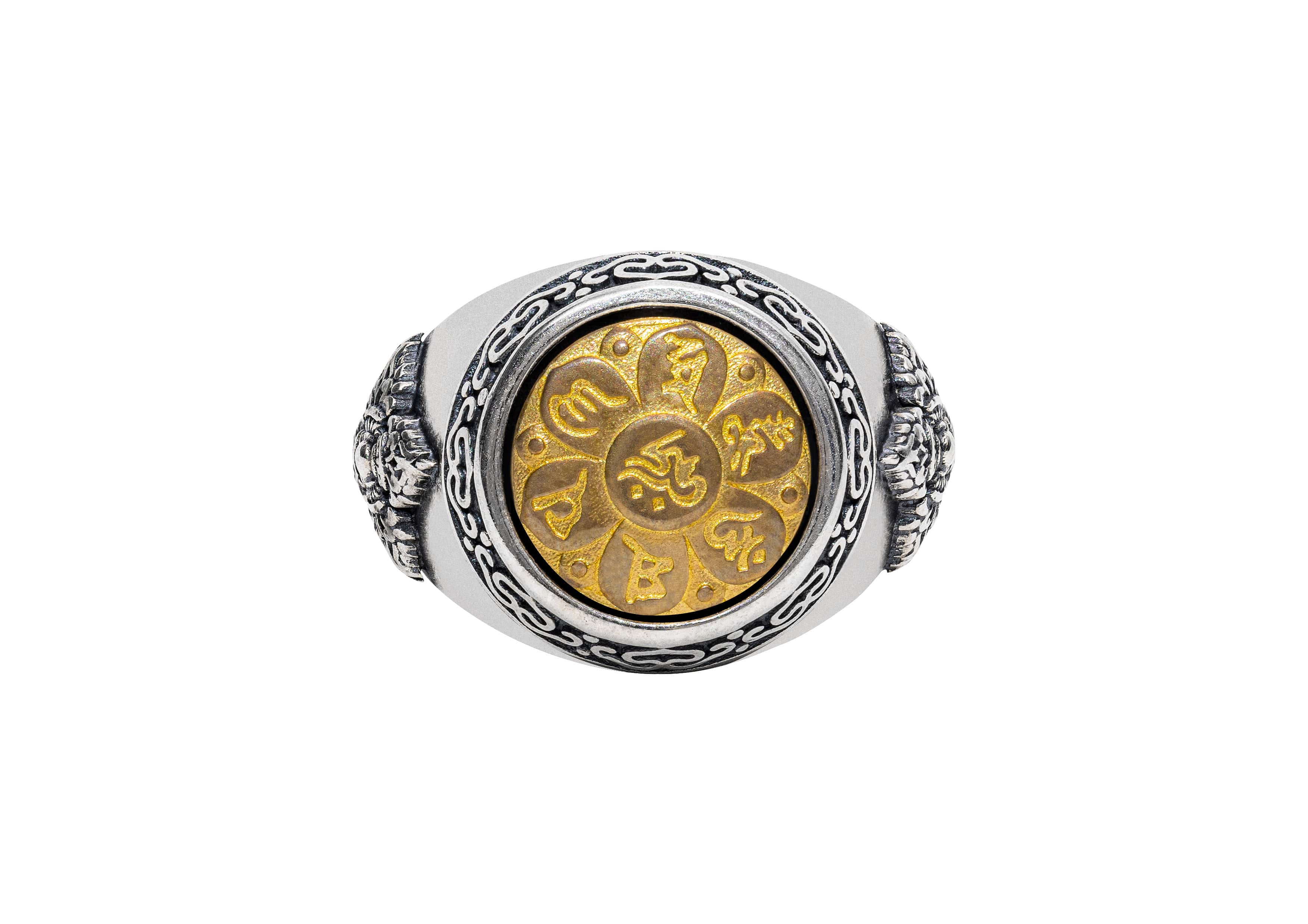 Revolving Ring Silver Revolving Chant Men's Silver Ring