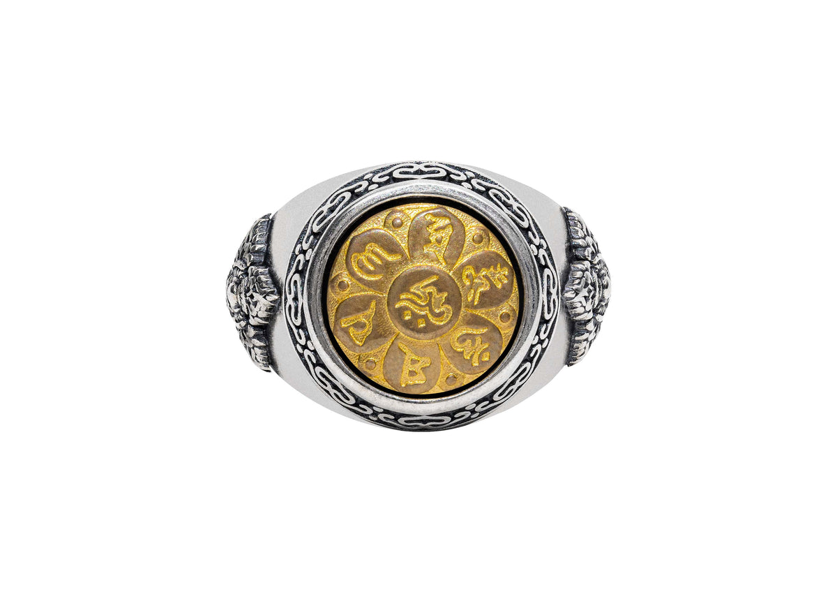Revolving Chant Mens Silver Ring By Orionz Jewels