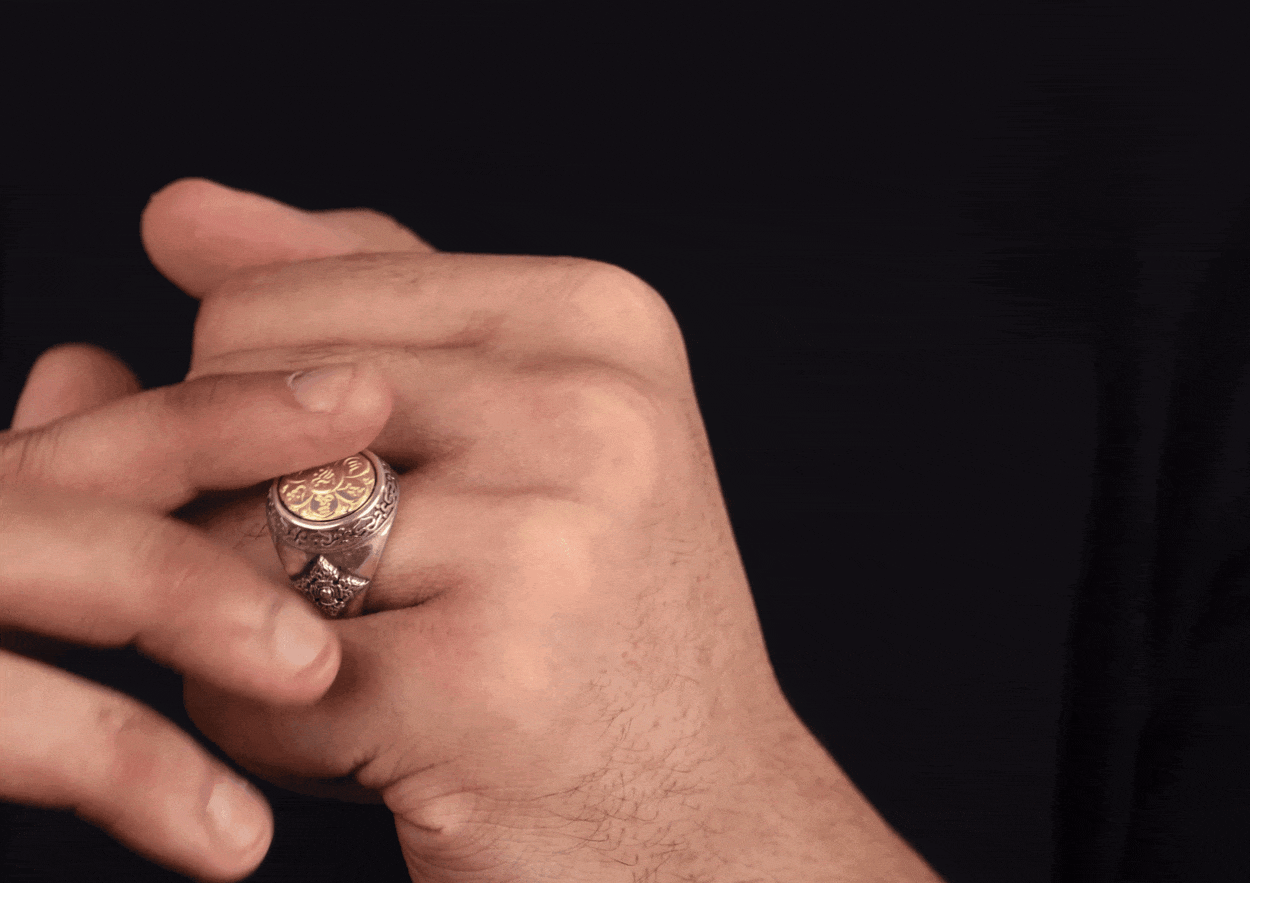 Revolving Chant Mens Silver Ring By Orionz Jewels