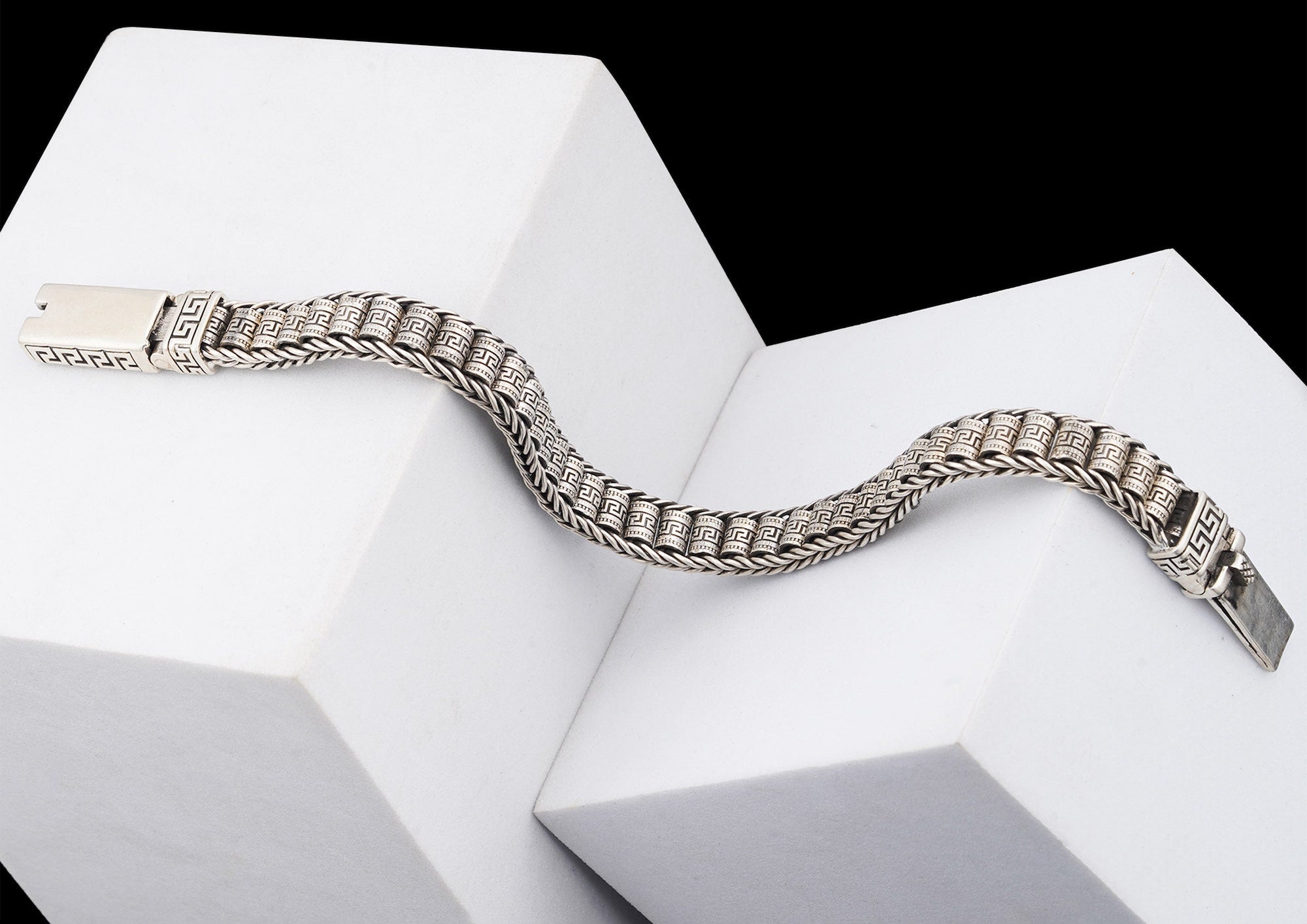New silver bracelet design on sale for man