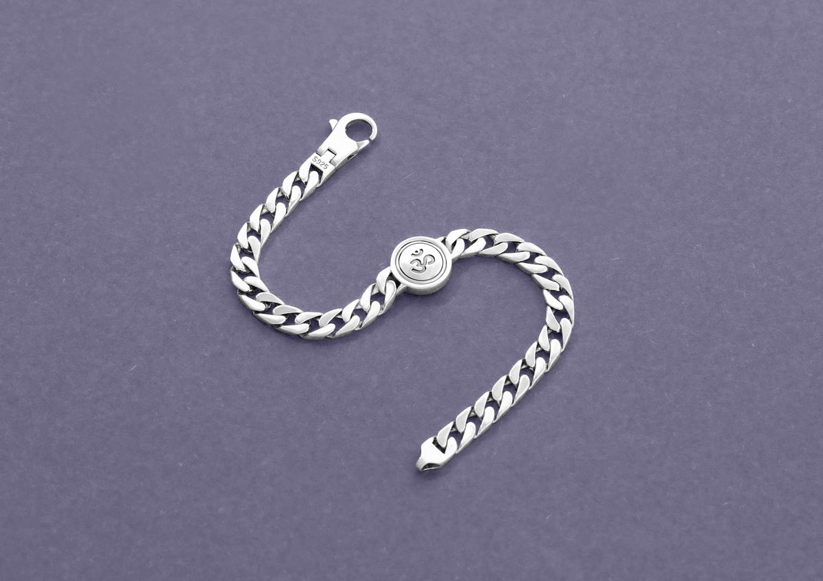 Revolving Luxe Om Bracelet For Gents By Orionz Jewels