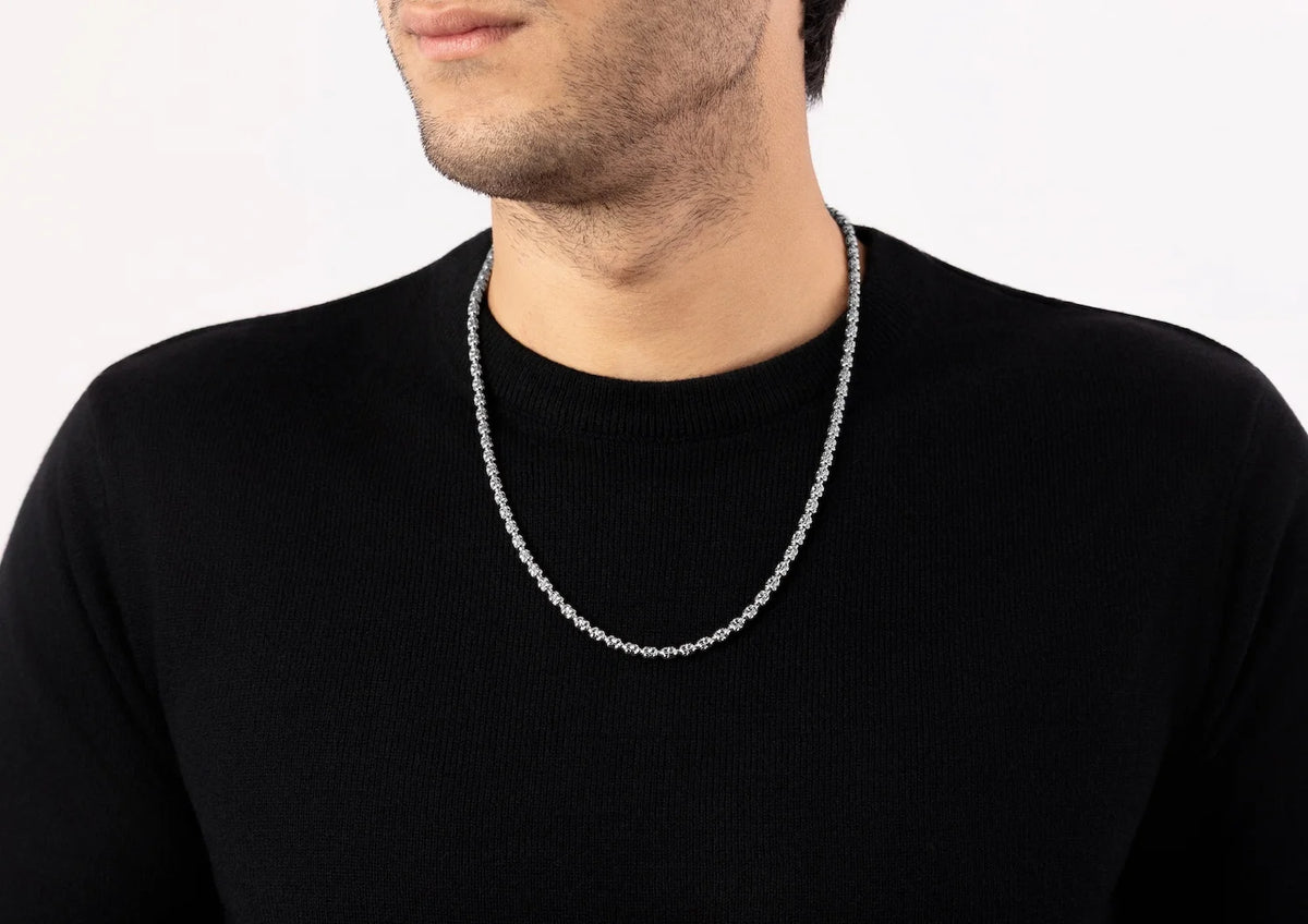 Ripple Silver Chain For Men By Orionz Jewels