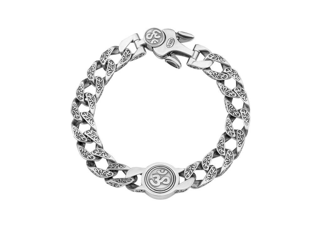 Rotating Om Cuban Bracelet By Orionz Jewels