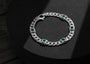 Royal Crest Bracelet For Men In Green Stone