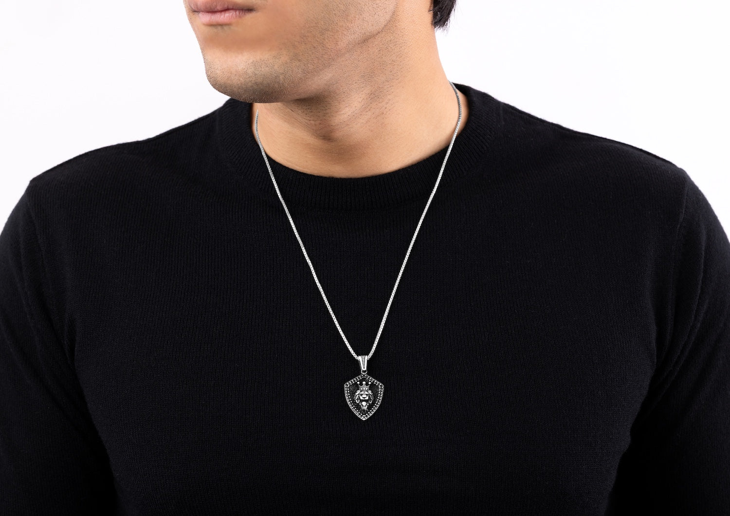 Royal Guardian Lion Shield Pendant And Locket For Men By Orionz Jewels