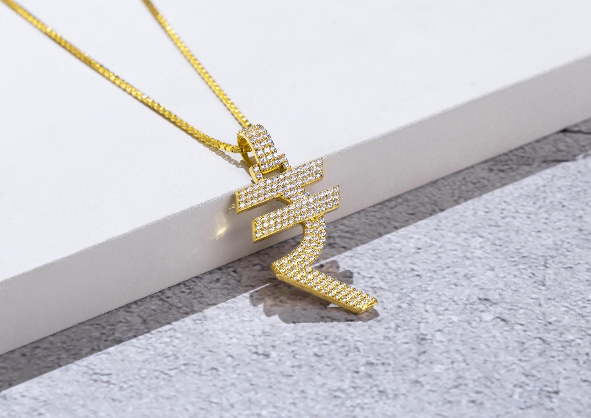 Buy MC Stan Rupee Bling Silver Pendant for Men ORIONZ