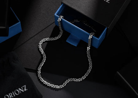 Shadow Link Silver Chain For Men By Orionz Jewels