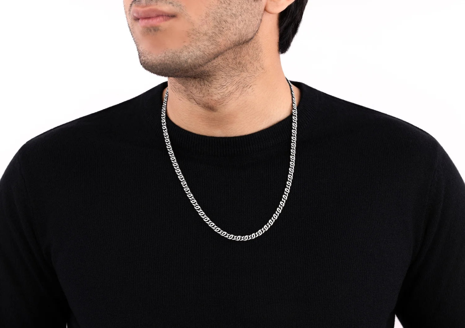 Shadow Link Silver Chain For Men By Orionz Jewels