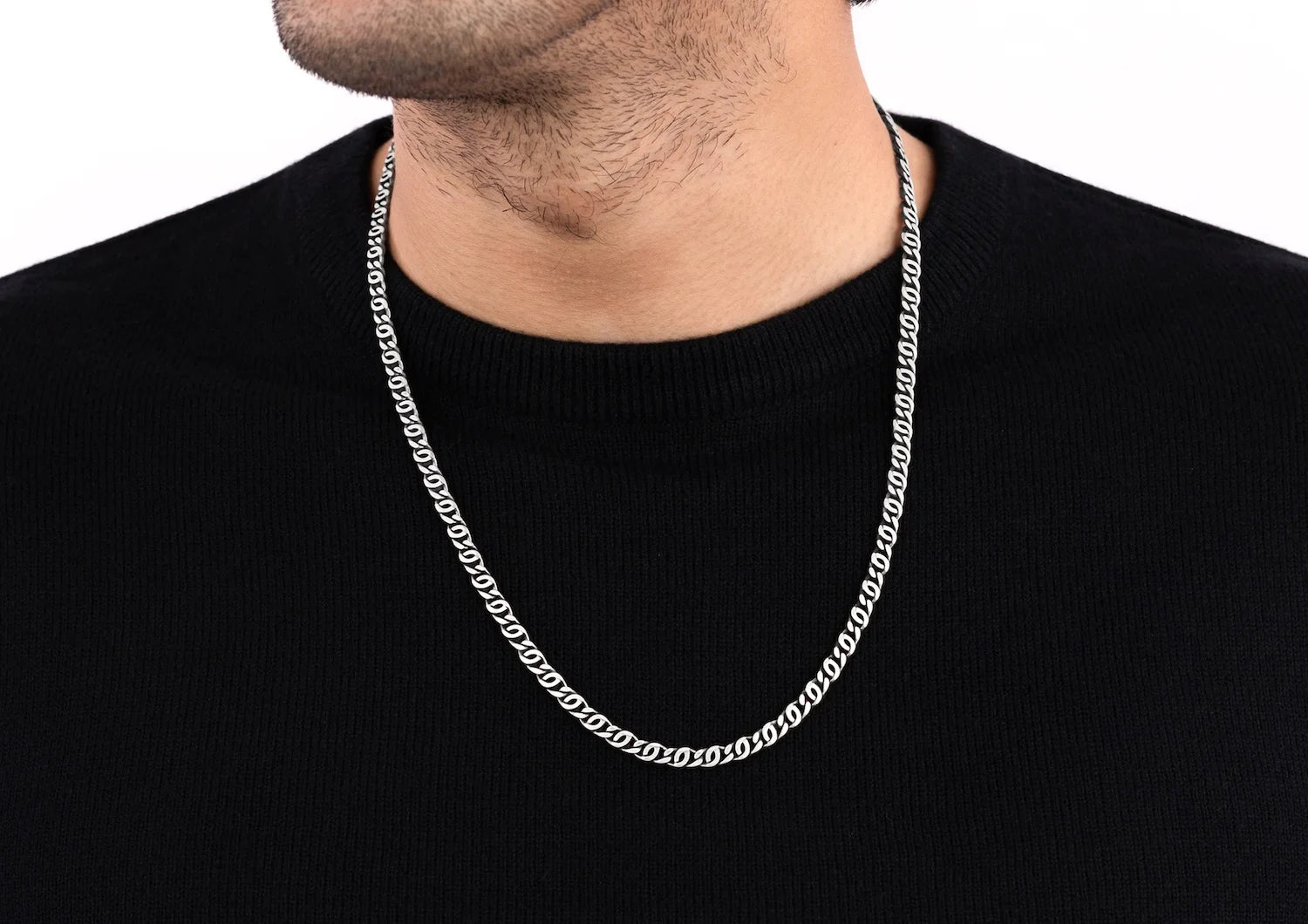 Shadow Link Silver Chain For Men By Orionz Jewels