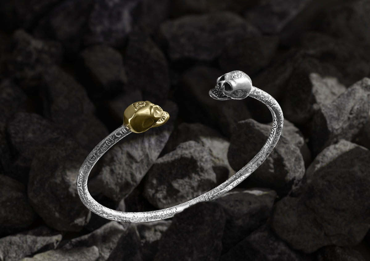 Skull Wrist Cuff Kada For Men By Orionz Jewels