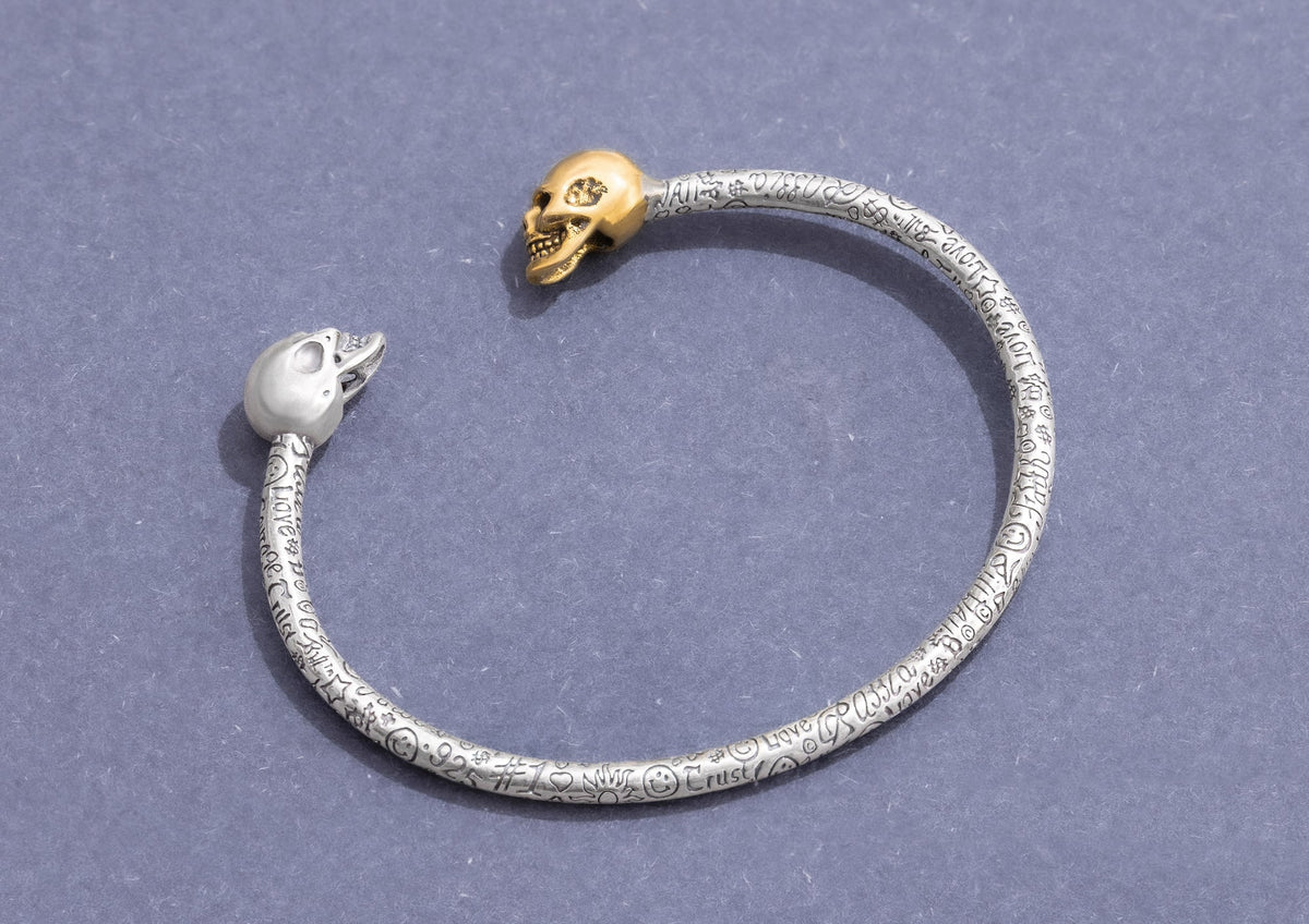 Skull Wrist Cuff Kada For Men By Orionz Jewels