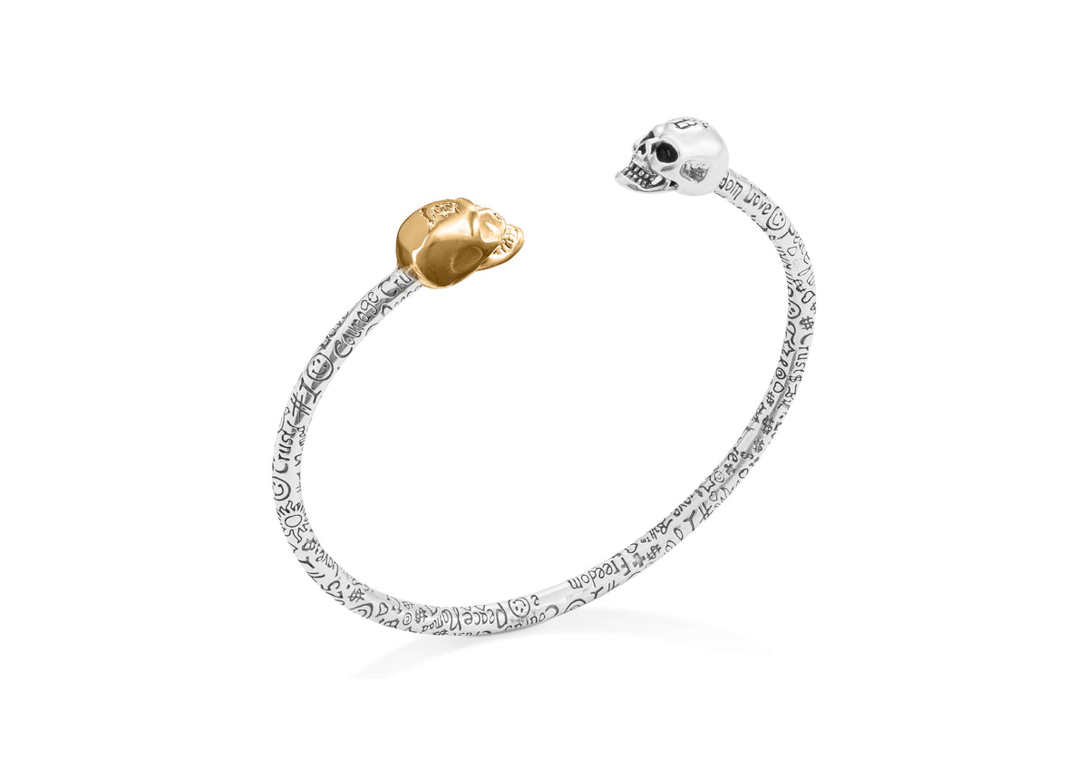 Skull Wrist Cuff Kada For Men By Orionz Jewels
