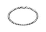 Sleek Ripple Unisex Silver Bracelet By Orionz Jewels
