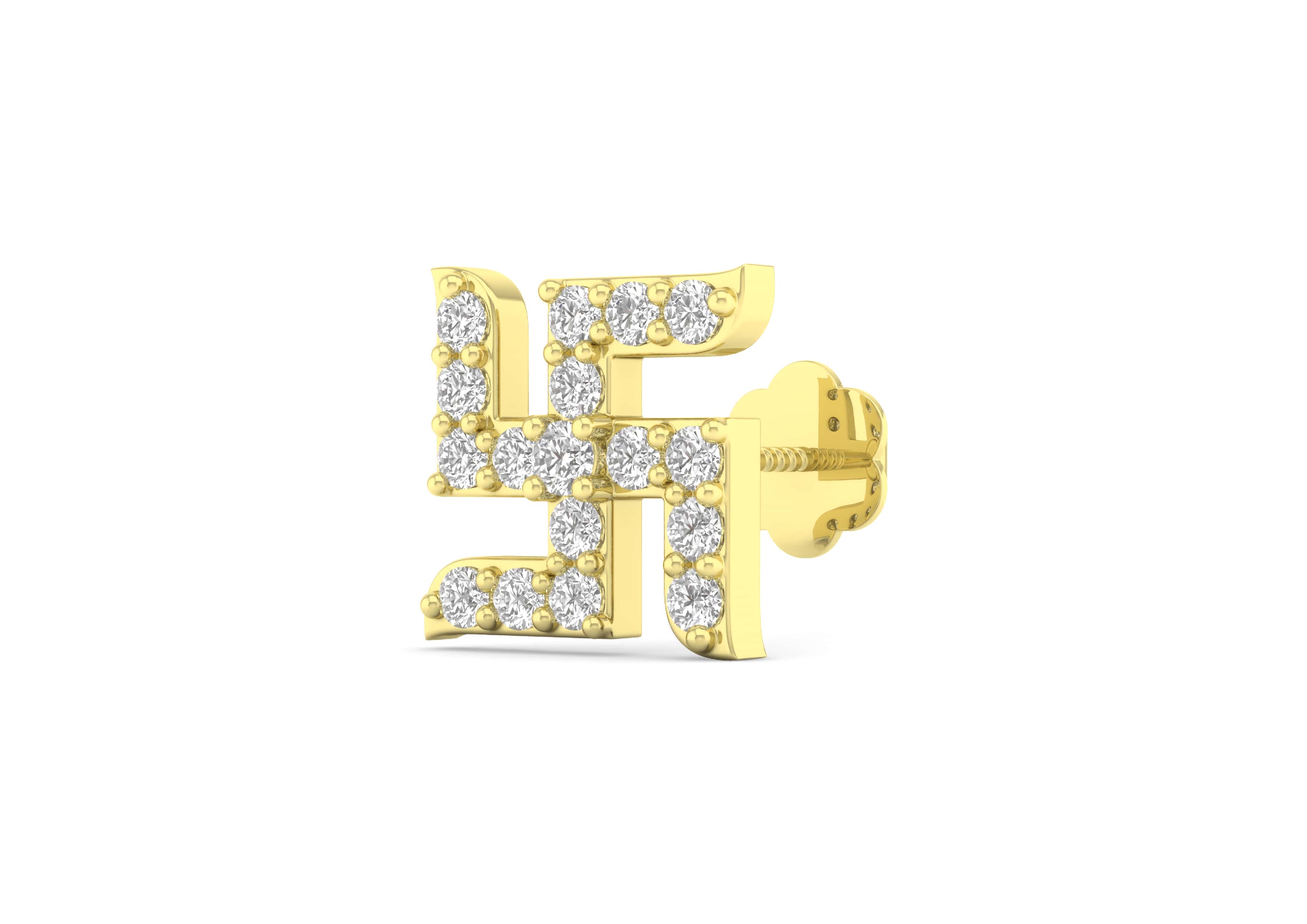 Swastik gold earrings shop