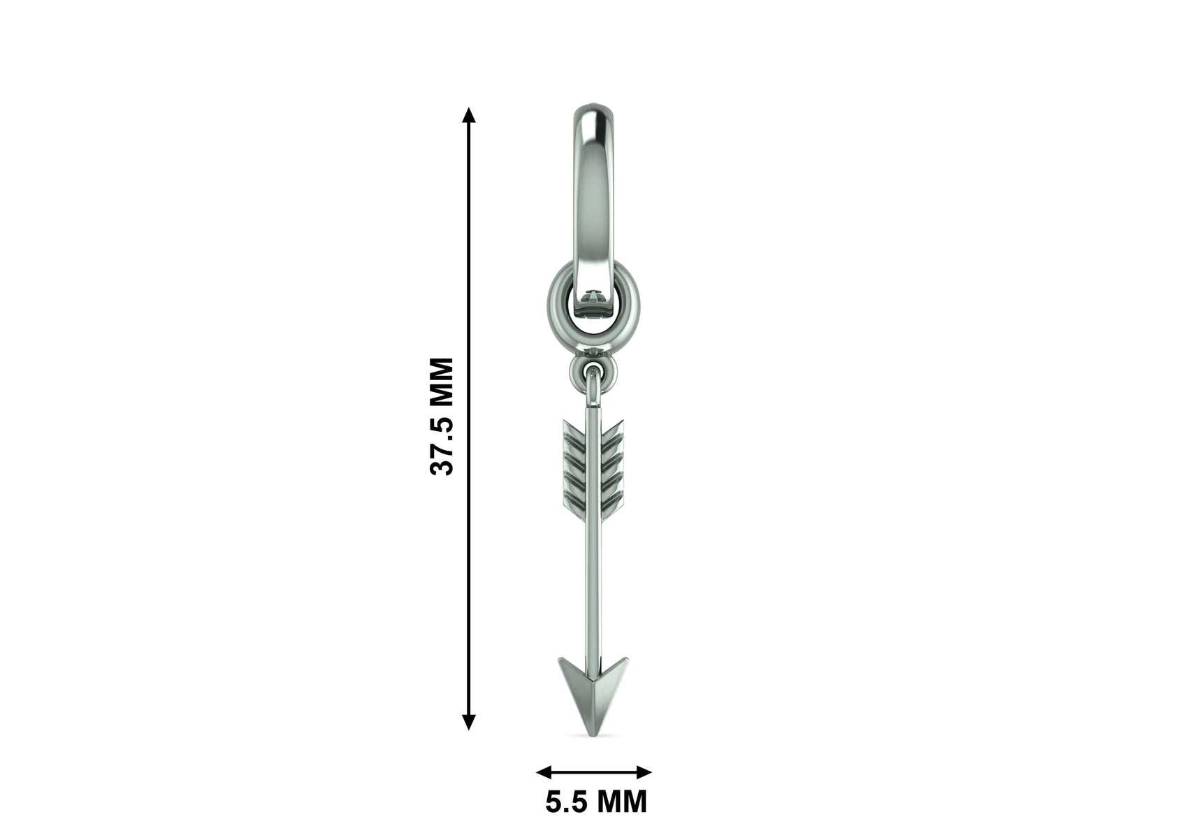 Swift Arrow Dangle Earring For Men By Orionz Jewels