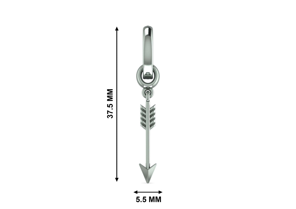 Swift Arrow Drop Earring For Men By Orionz Jewels