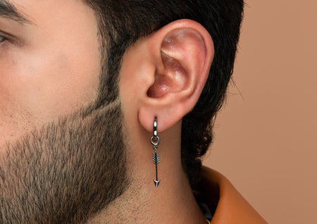 Swift Arrow Dangle Earring For Men By Orionz Jewels