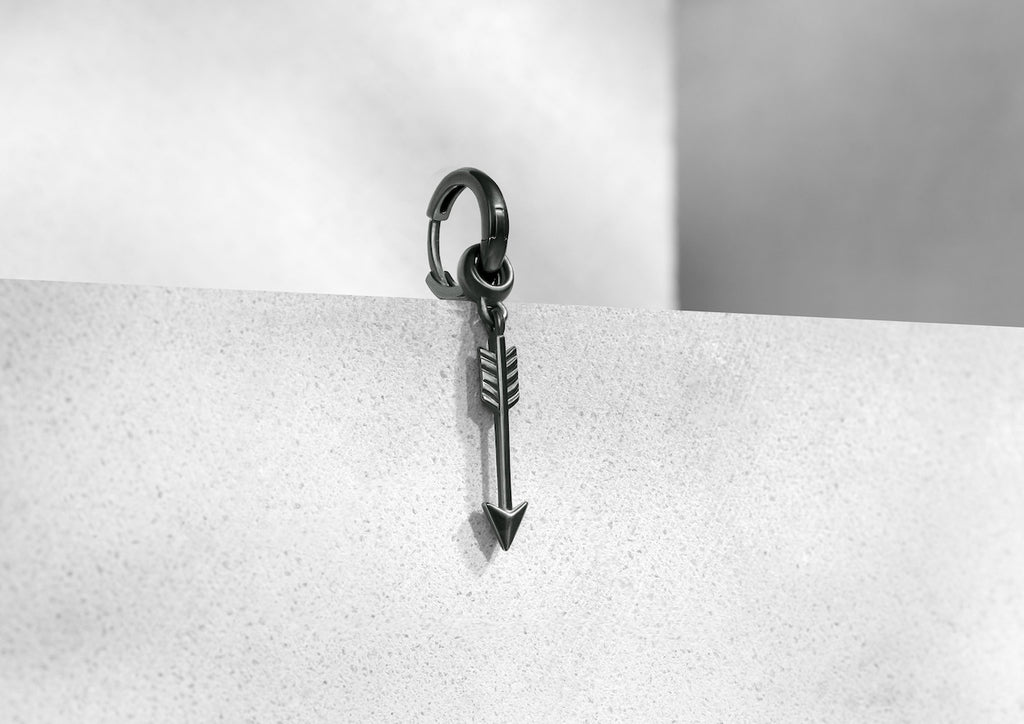 Swift Arrow Dangle Earring For Men By Orionz Jewels
