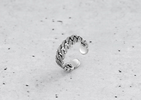 Textured Cuban Ring